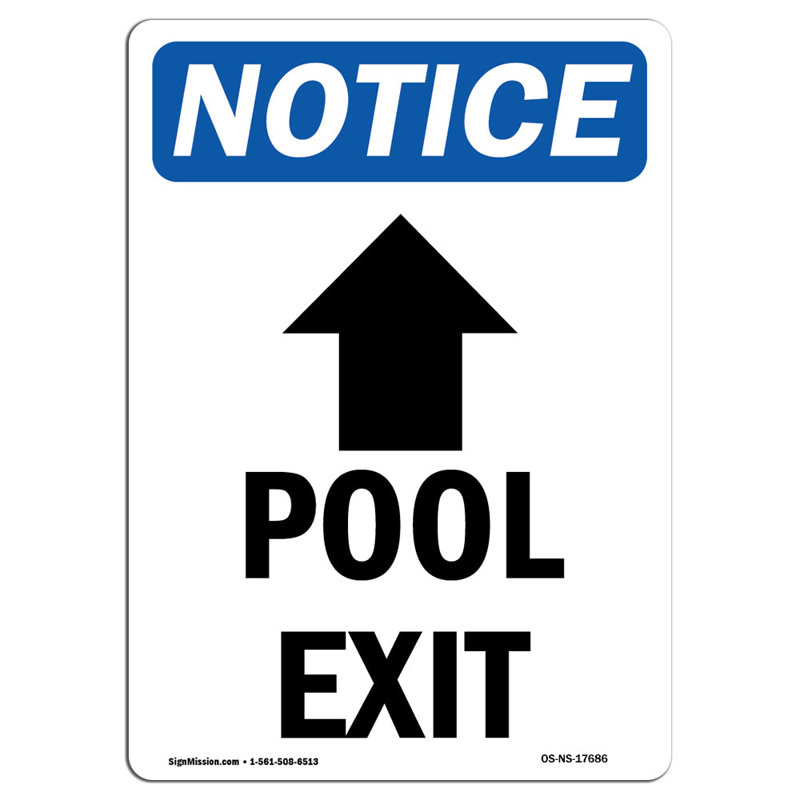 Pool Exit Sign