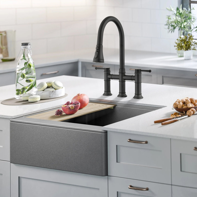 SOUEEUM Pull Down Kitchen Faucet, Matte Black