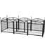 Parc pour animaux de compagnie 24 po, clôture en métal à 8 panneaux avec portes, enclos d'exercice intérieur et extérieur, parc pliable rouille et stable-1421079162
