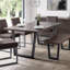 Armor Oak Solid Wood Top Metal Base Dining Table-64595439