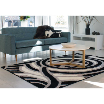 High Traffic Sheepskin Abstract Area Rug