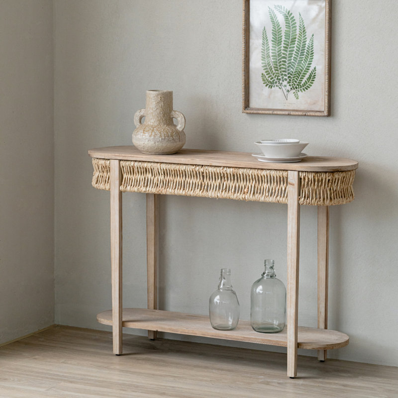Arwand 42'' Solid Wood Top Console Table