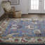 Beall Wool Oriental Area Rug in Blue-868819241
