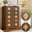 Dresser for Bedroom, Tall Dresser for Closet with Decorative Drawer Front Boho Large Clothes Storage Cabinet-871812042