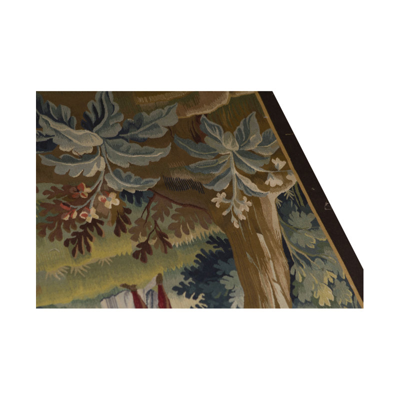 Hand-Knotted High-Quality Green and Brown Runner