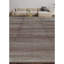 Striped Area Rug in Wine/Silver/Gray