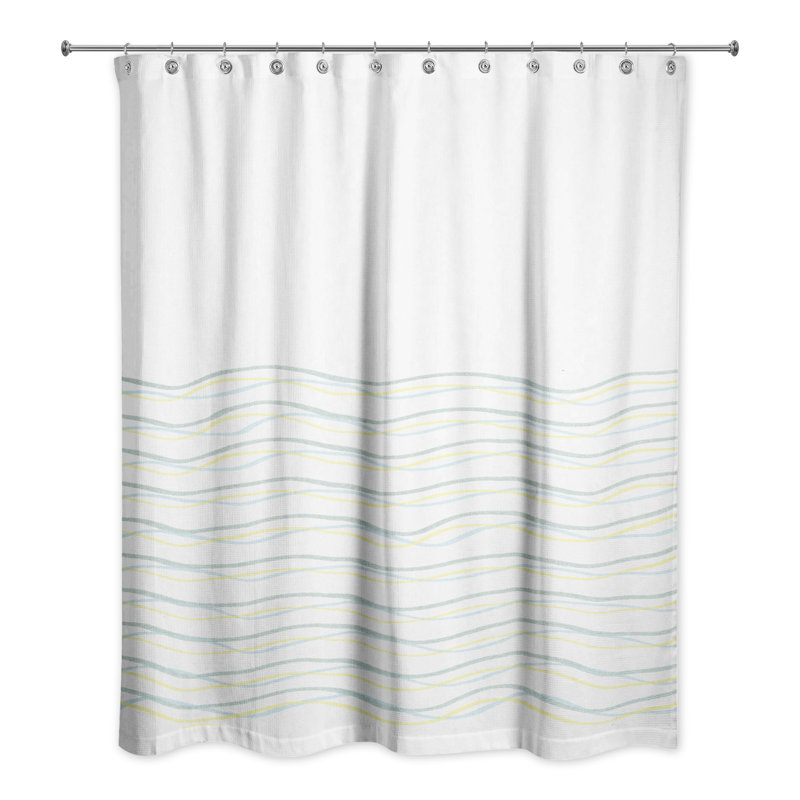 Rideau de douche simple Perine, Jaune