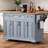 Spacious Kitchen Island With Drop Leaf, Rolling Cart, And Ample Storage For Modern Kitchens And Dining Areas