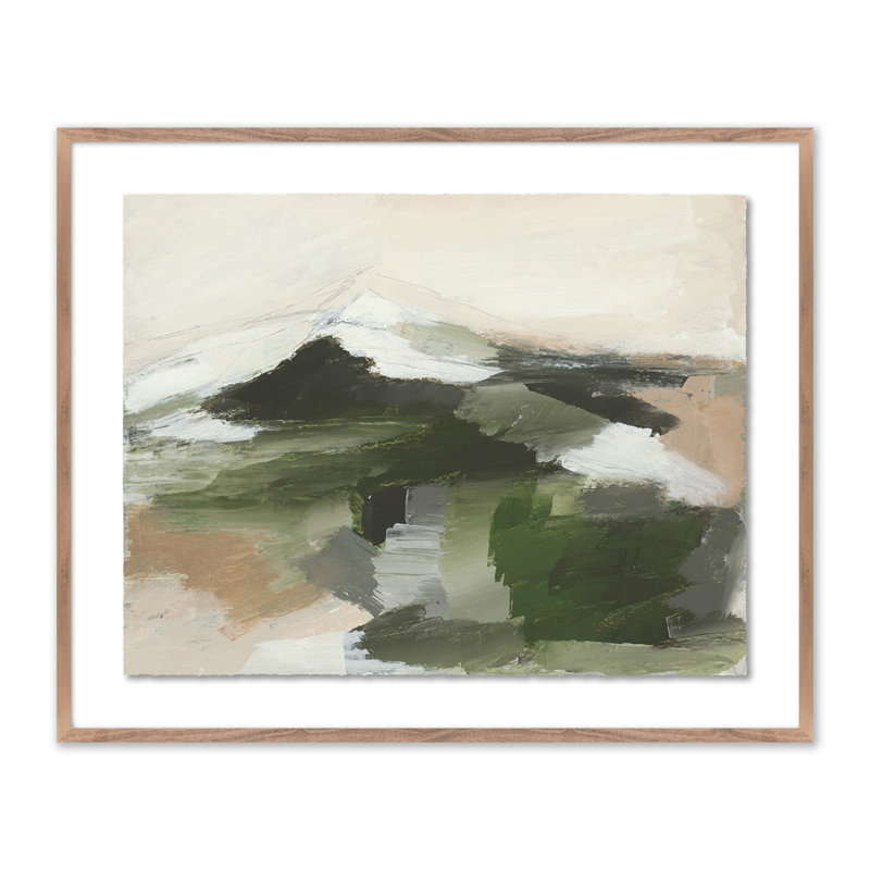 Quiet Splendor Painting by Melanie Biehle, Rustic Walnut Paper Single Picture Framed, 32.5" H x 40" W