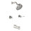 Wall Mounted Shower System With Tub Spout Double Handle Shower Faucet Set Brass Shower Trim Kit With Rough-In Valve