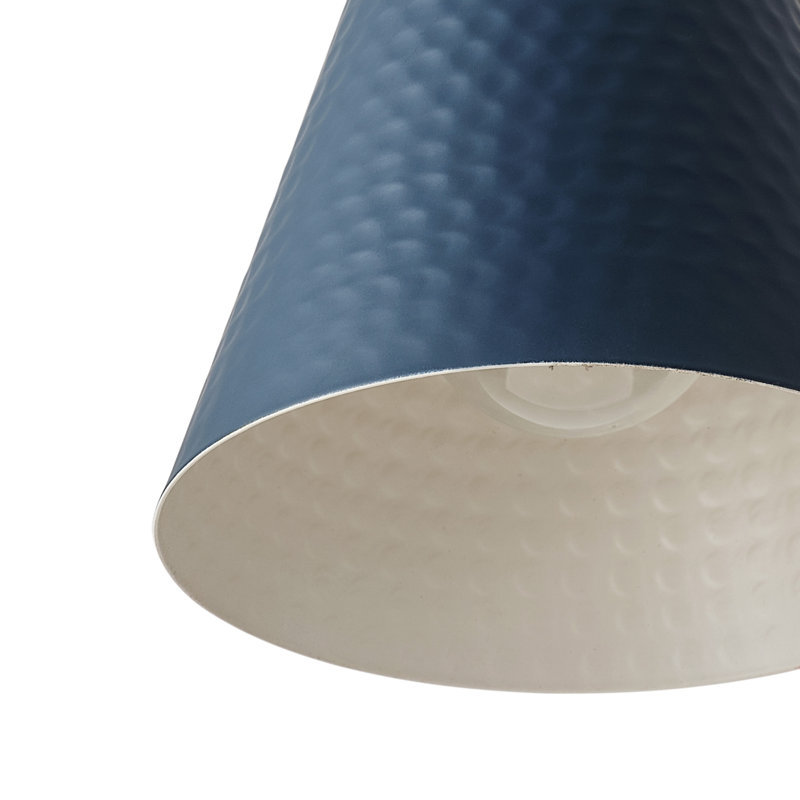 Luminaire suspendu conique 1 lumière erroll, Bleu