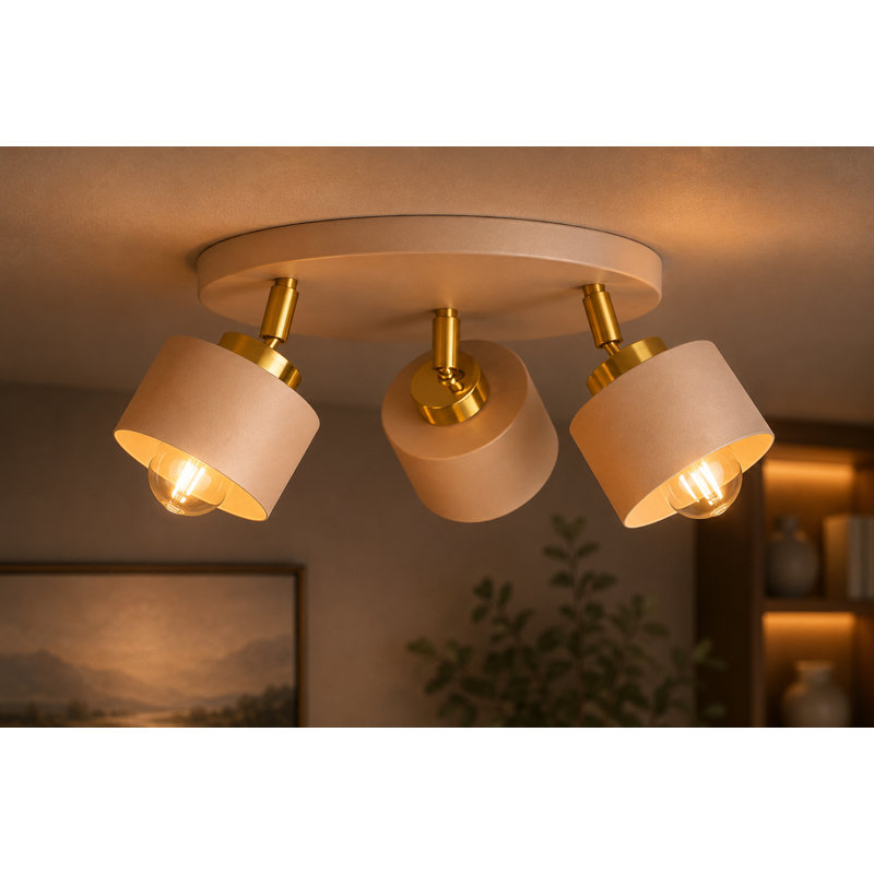 Steel Spotlight, Beige/Gold