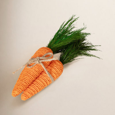 Carrot Bunch 10"H; Orange