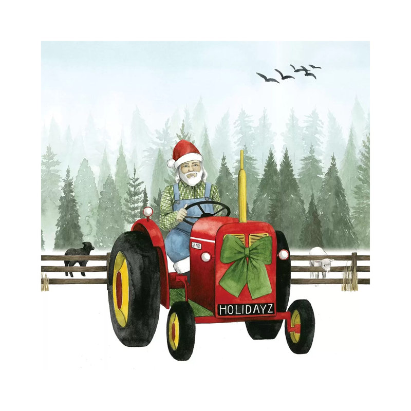 Country Santa I by Grace Popp - Wrapped Canvas Painting, 30.48 cm H x 30.48 cm W