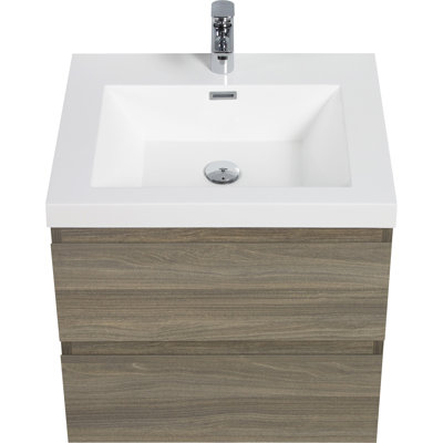Meuble-lavabo mural moderne avec rangement pratique et design élégant