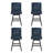 Kamiyla Set Of 4 Indoor/Outdoor Modern Classical Rotatable Bar Chair, City Armless Swiveling Bar Chair With Soild Wood Legs, High Table, Modern Counter, High Bar Stool, Home Office, Kitchen Island Chair-115223851