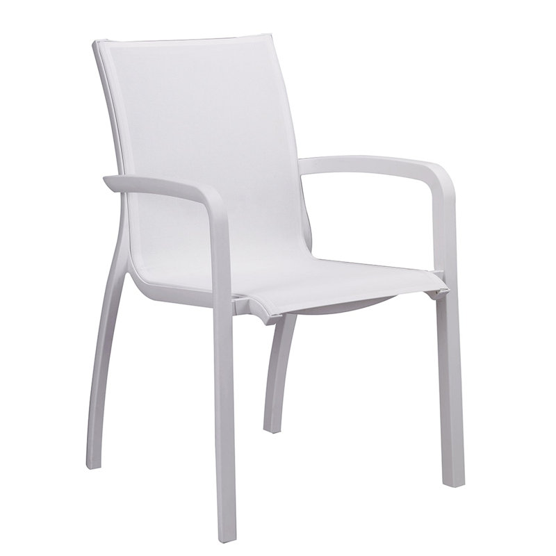 Fauteuil empilable Grosfillex Sunset, Blanc