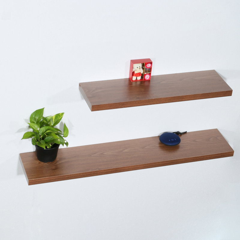Bangor 2 Piece Floating Shelf, JD Walnut, 1.5" H x 47.2" W x 9.25" D