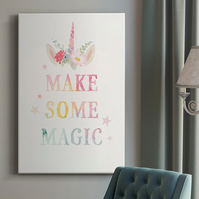 Toile tendue avec châssis Sweet Unicorn IV - prête à être accrochée