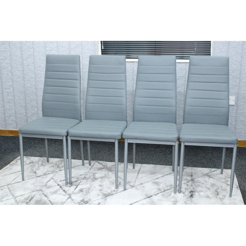 45cm H Metal Side Chair, 4, Grey