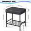 Tabouret carré en cuir-1647923160