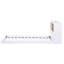 Lit simple avec tête de lit bibliothèque - mobilier de style Mid-Century blanc et espace de rangement naturel-945542953