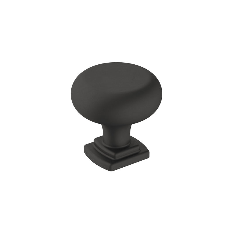 Surpassent le bouton rond de 1 1/4 po de diamètre, Noir mat