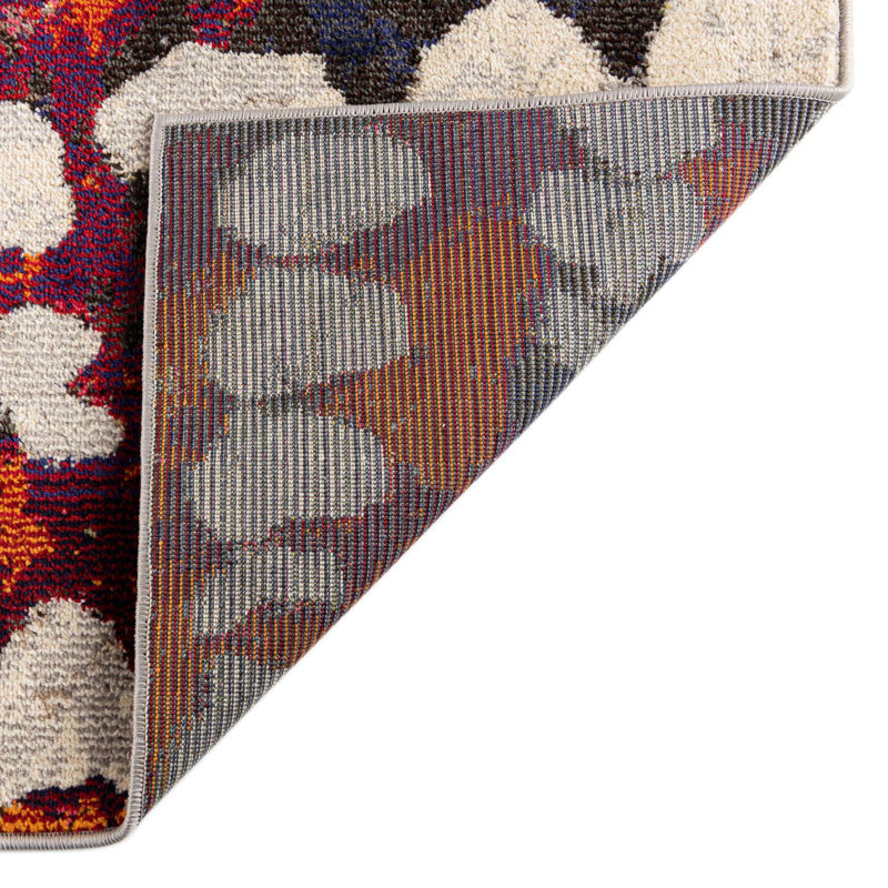 Ansela Washable Abstract Indoor Rug, Rectangle 5'3" x 8'