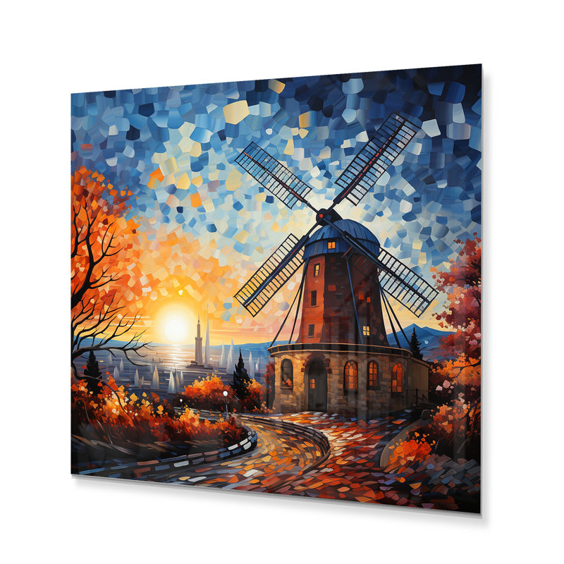 «Mill Mill Windmill Dreamscape», art mural en métal campagne, H 16 po x l 16 po x P 1 po