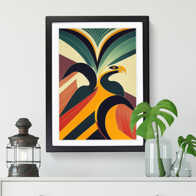 Eagle Art Deco Style - Framed Print