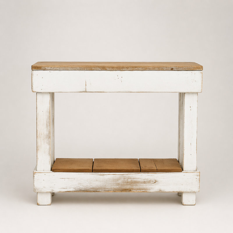 Rayshaud Solid Wood End Table, White