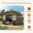 Outdoor Hardtop Sunroom Gazebo – Fully Enclosed Aluminum Solarium with Sliding Doors, Slideable PE Screen Windows, All-Season Pergola with Galvanized Steel Double Roof for Patio, Deck & Hot Tub-130544356