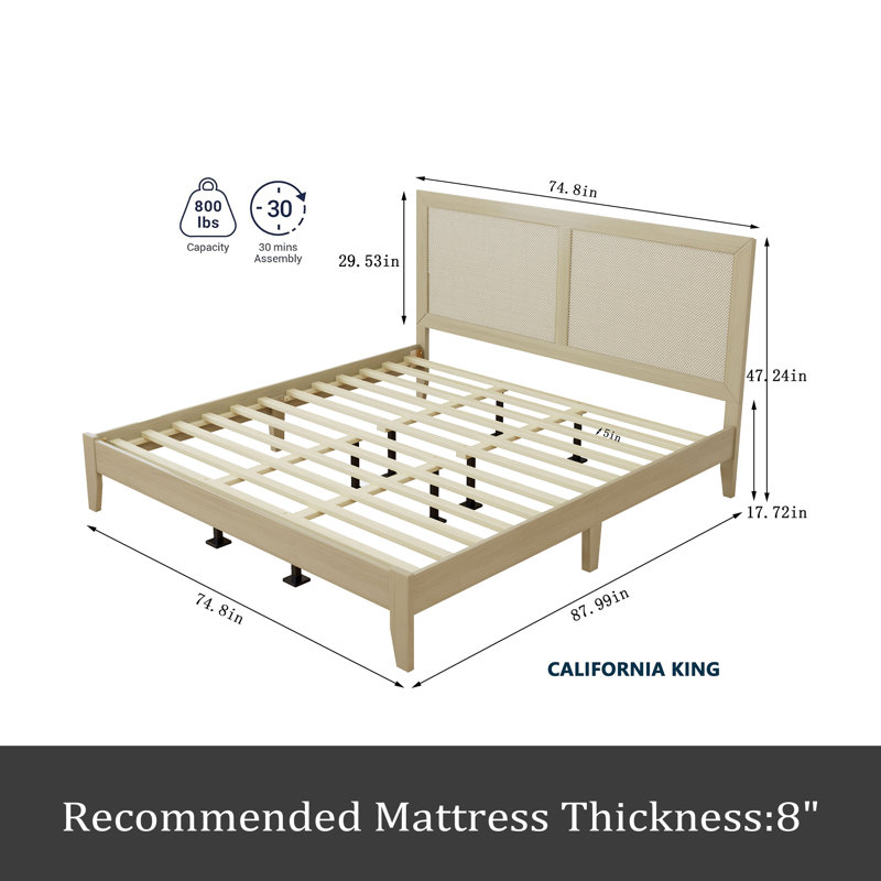 Solid Wood Platform Bed