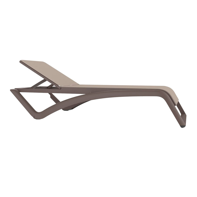 Sky Club Sunlounger, Beige, Chocolate