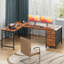 Bureau d'ordinateur en L avec prises de courant et tiroirs de rangement, bureau de jeu réversible pour bureau personnel-925016530-928036556