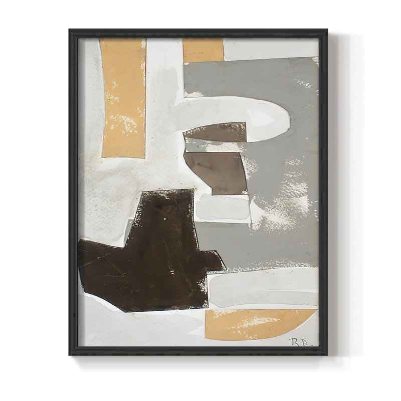 «Andalusian Forms III», reproduction encadrée - bois massif, H 28 po x l 22 po, Noir