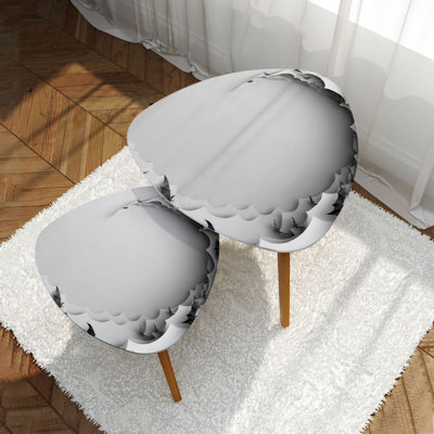 Ensemble de 2 tables basses gigognes Triangle