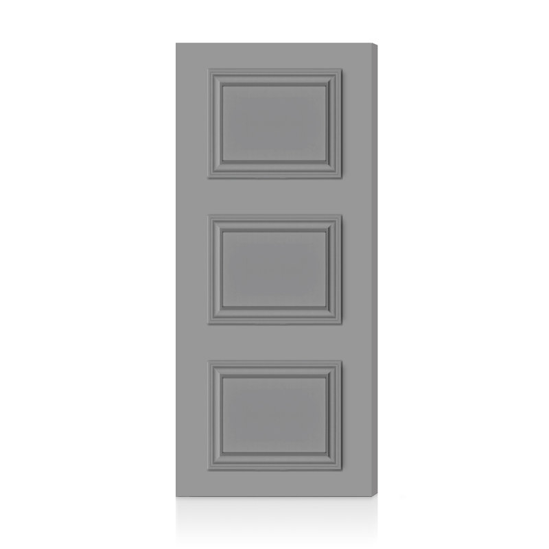Dalle de porte intérieure 3 panneaux Palazzo, Gris clair, 92 x 36