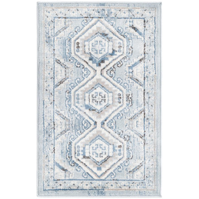 Contemporary Aden Rug Aqua Blue Color
