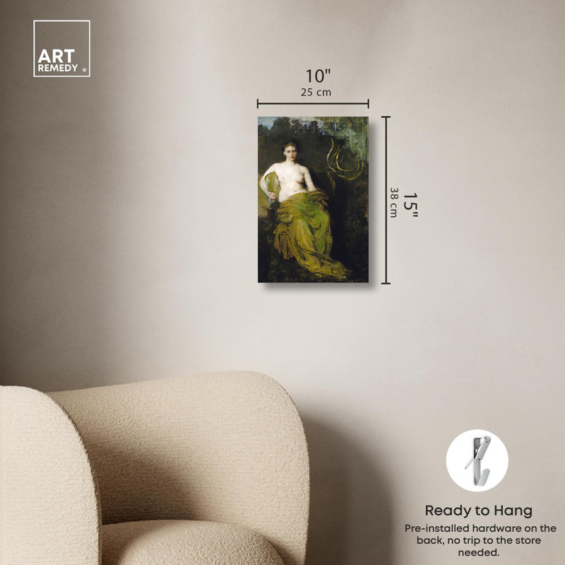 Art Remedy Half Draped Figure Canvas Classic Vintage Wall Art by Art Remedy