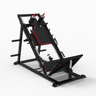 Machine à presser les jambes Hack Squat | Capacité de 1500 lb avec des paliers linéaires pour la gymnastique à domicile