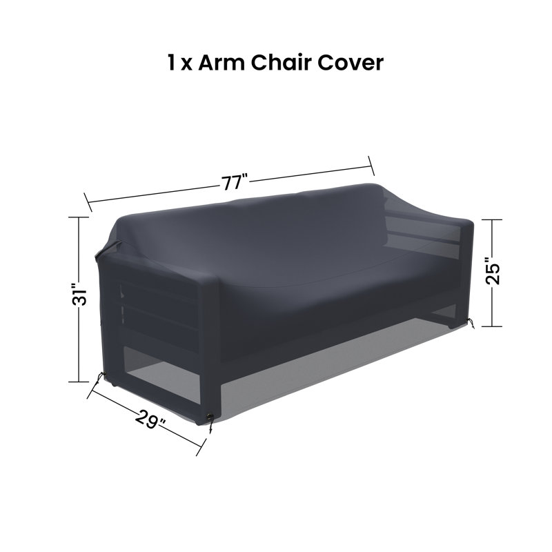 Caggiano Aluminum Patio Sofa Covers