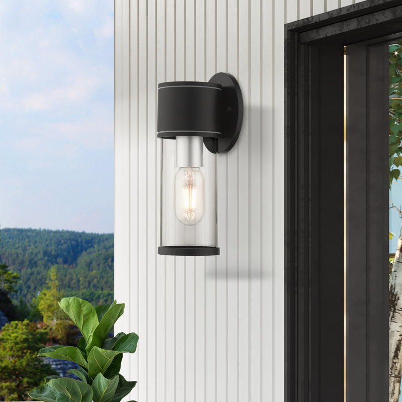 Drossart Aluminum Wall Light, Textured Black, 10" H x 4.5" W x 3.9" D