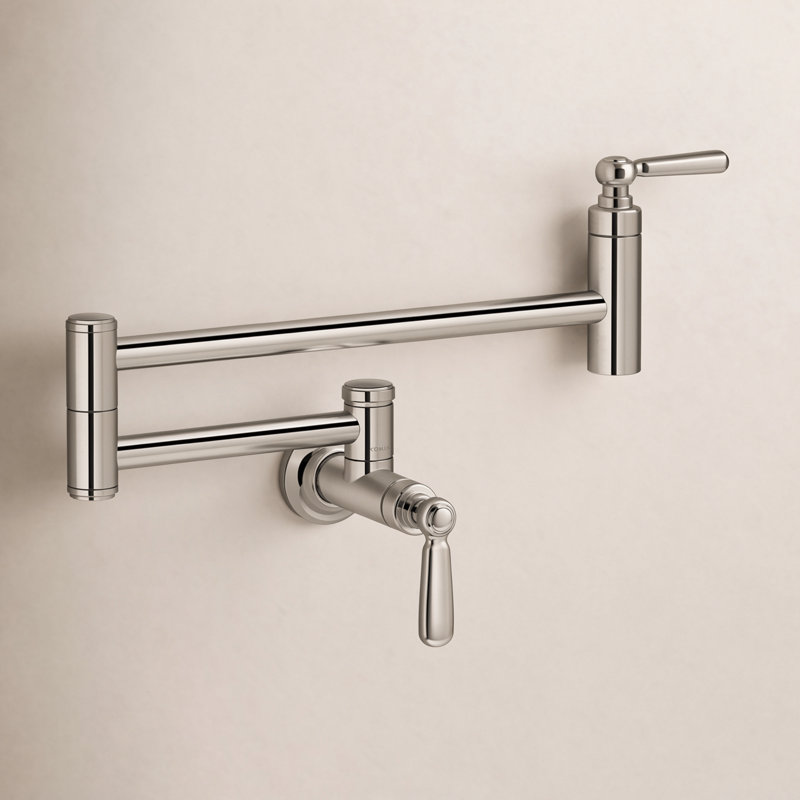 Edalyn by Studio McGee Wall-Mount Pot Filler, Vibrant Polished Nickel