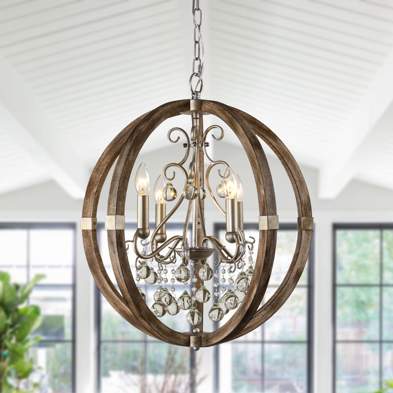 Luminaire suspendu cage 4 lumières Lusteria