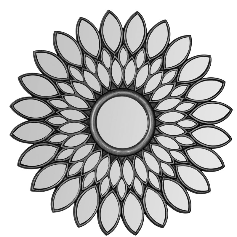 Glass Flat Wall Mirror, Silver