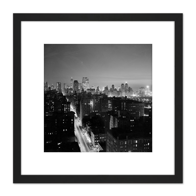 Gottscho New York Madison Avenue Night 1937 1 Piece Single Picture Frame Wall Art