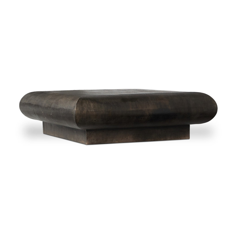 Ambra Outdoor Square Coffee Table, Distressed Bronze