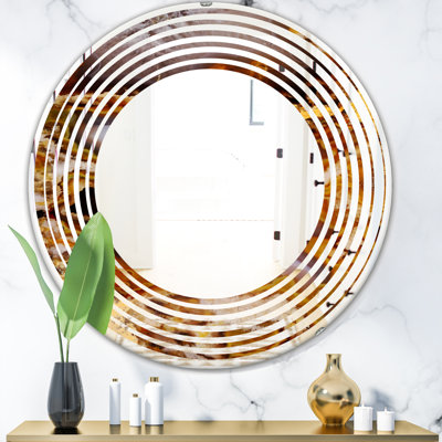 Miroir mural sans cadre à rustique et fermeture à l’onde sable