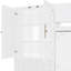 Lit mural blanc de taille double avec lit, tablettes et - Facile à ranger, peu encombrant pour les petits espaces d'appartements, le rangement-1357669281-1357669282
